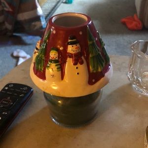 Candle with topper
